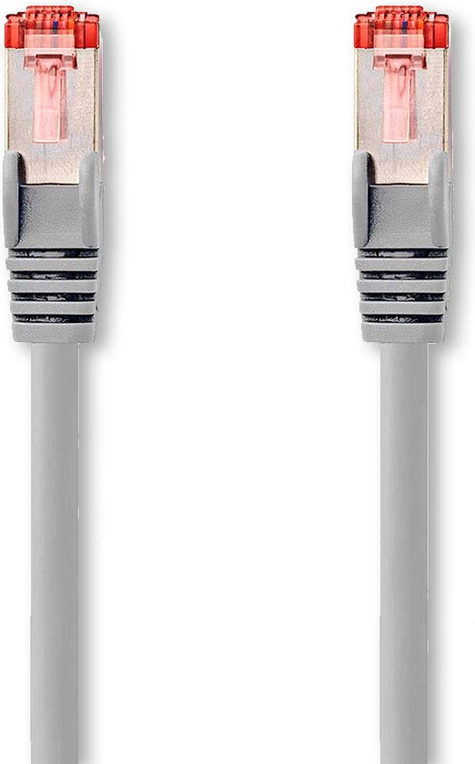 Nedis CAT6 Netwerkkabel - RJ45 Male - RJ45 Male - S/FTP - 2.00 m - Rond - LSZH - Grijs - Envelop - afbeelding 1