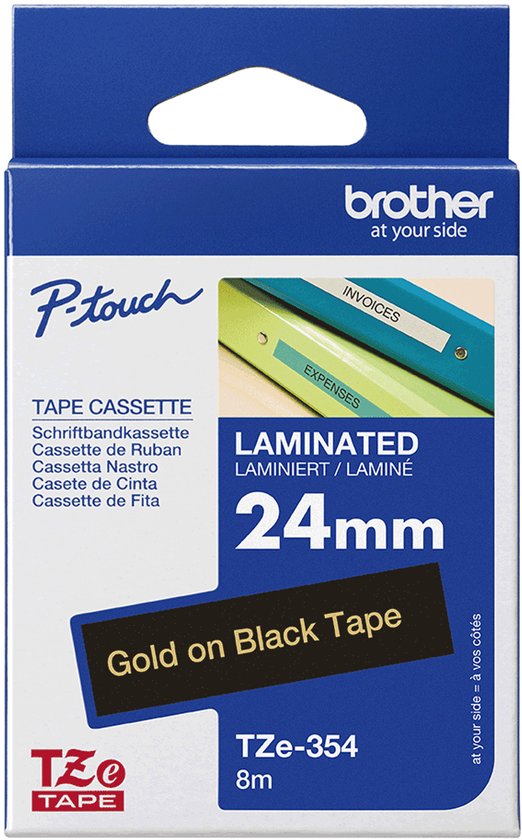 TZ-354 24mm - gold on black - laminated(8m) - afbeelding 5
