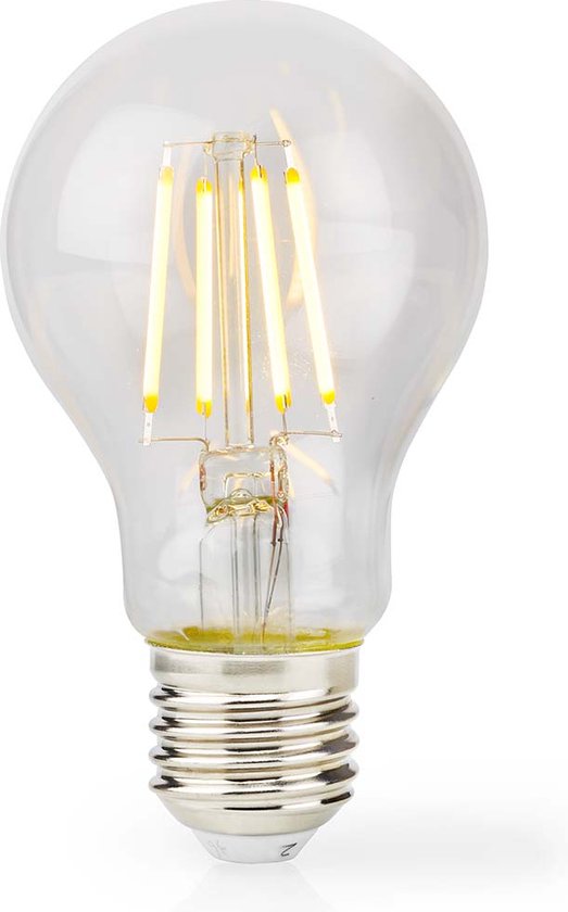 Nedis LED-Filamentlamp E27 - A60 - 7 W - 806 lm - 2700 K - Dimbaar - Warm Wit - Retrostijl - 3 Stuks - afbeelding 4