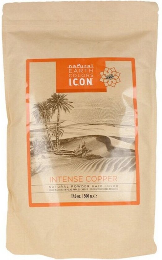 ICON Henna Natuurlijke kleurstof Natural Earth Colors I.c.o.n. Intense Copper (500 g) - afbeelding 2