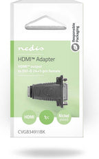 Nedis HDMI-Adapter - HDMI Input - DVI-D 24+1-Pins Female - Vernikkeld - Recht - ABS - Zwart - 1 Stuks - Doos - afbeelding 8