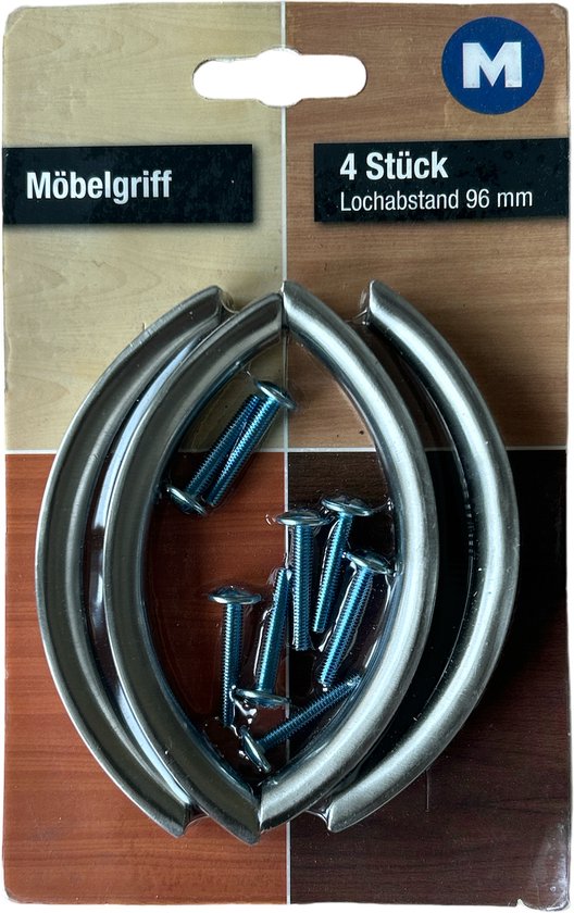 M Basic Meubelgreep 4 stuks RVS-Look - afbeelding 1