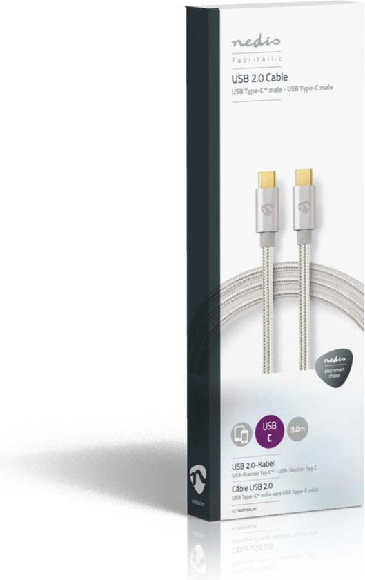 USB voor Synchroniseren, Opladen en AV-Ondersteuning | Verguld | USB C™ Male naar USB C™ Male | Voor Aansluiten van Smartphones en Mobiele Apparaten - afbeelding 10