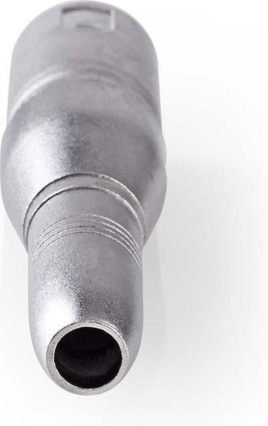 Nedis XLR-Adapter - XLR 3-Pins Male - 6,35 mm Female - Vernikkeld - Recht - Metaal - Zilver - 10 Stuks - Polybag - afbeelding 3