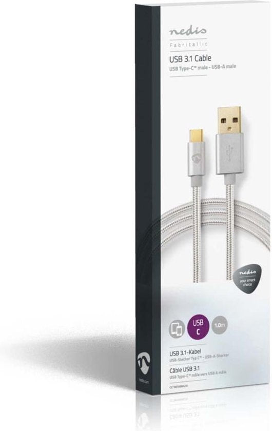 Nedis USB-C naar USB-A kabel - USB3.0 - tot / aluminium - meter - afbeelding 30