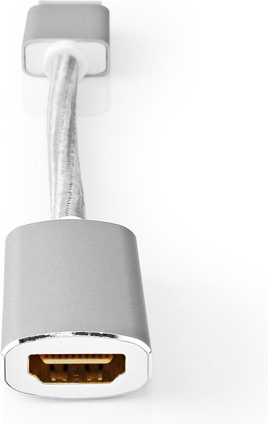 Nedis DisplayPort-Kabel - DisplayPort Male - HDMI Output - 4K@60Hz - Verguld - 0.20 m - Rond - Gevlochten - Zilver - Cover Window Box - afbeelding 5
