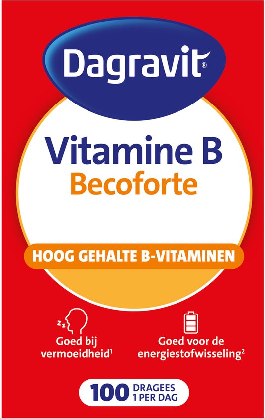 Dagravit Vitamine B Becoforte - Vitamine B3, B5, B6, B11 en B12 helpen om vermoeidheid te verminderen - 100 tabletten - afbeelding 16