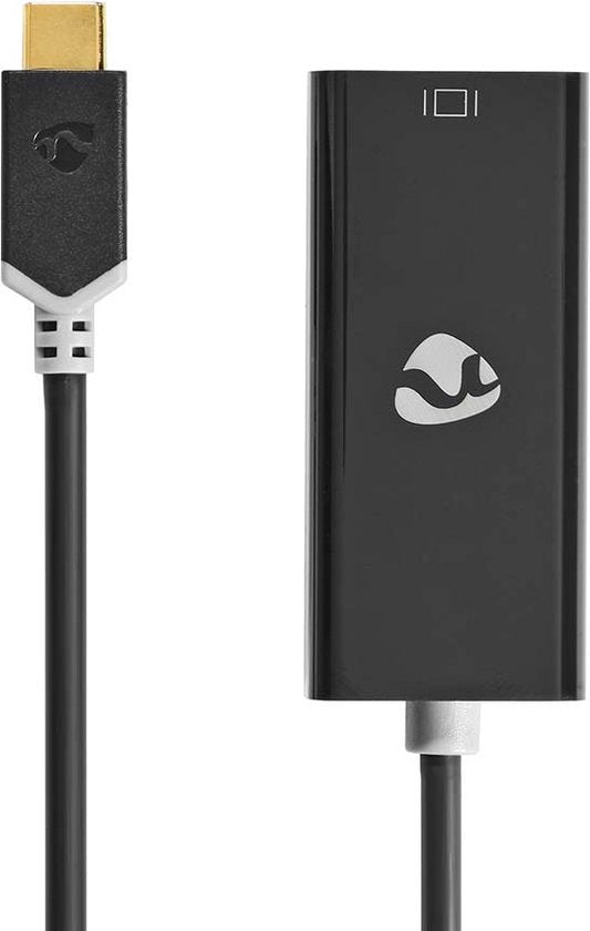 Nedis USB-C Adapter - USB 3.2 Gen 1 - USB-C Male - Mini DisplayPort Female - 0.20 m - Rond - Verguld - PVC - Antraciet - Doos - afbeelding 3