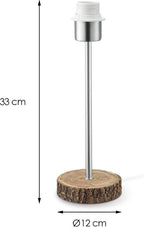 Home Sweet Home - Landelijke tafellamp voet Bossano voor lampenkap - 12/12/33cm - gemaakt van Hout - geschikt voor E27 LED lichtbron - voor - afbeelding 6