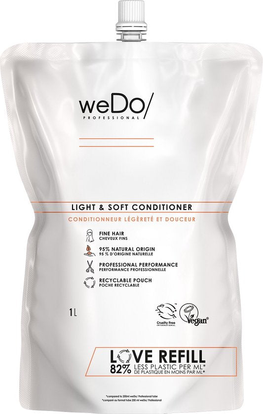 WEDO LIGHT & SOFT CONDITIONER REFILL 1000ML CONDITIONER FOR FINE HAIR - afbeelding 1