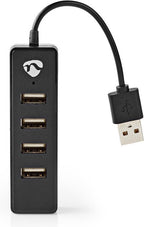 Nedis USB-Hub - USB-A Male - 4x USB A Female - 4-Poorts poort(en) - USB 2.0 - USB Gevoed - afbeelding 1