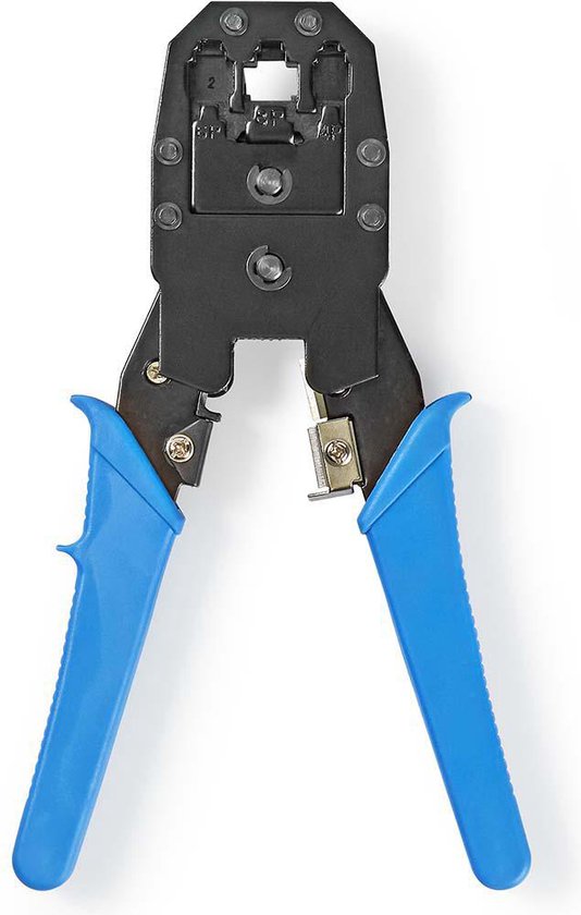 Nedis Krimptang - CAT5 / CAT5e / CAT6 / CAT6a / RJ10 / RJ11 / RJ45 - Snijden / Strippen / Tang - ABS / Staal - Blauw - afbeelding 2