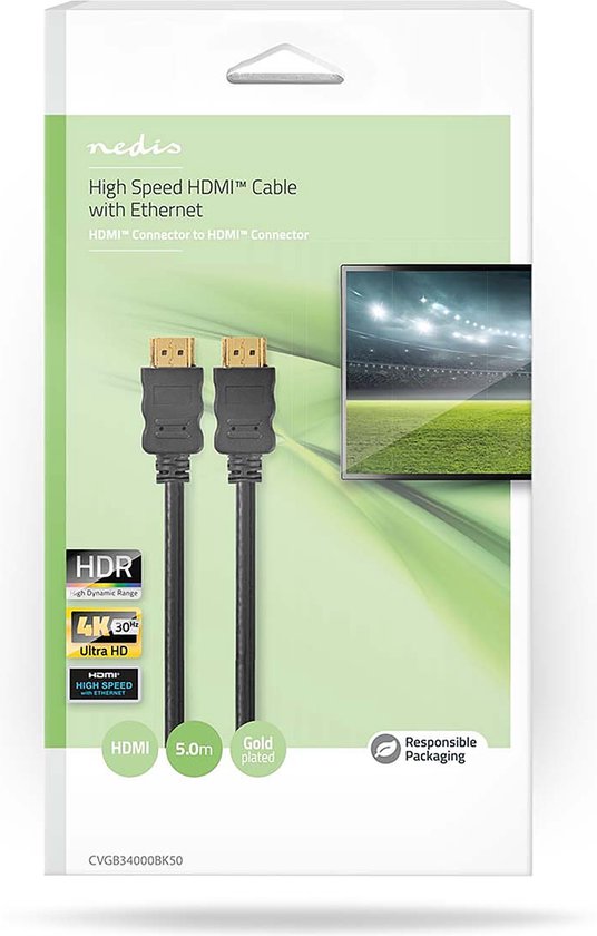 High Speed met Ethernet | HDMI™ Connector | HDMI™ Connector | | | m | | | Zwart | - afbeelding 30