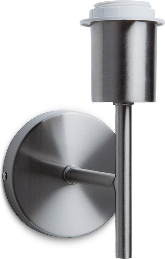Home Sweet Home - Wandlamp Mati voor lampenkap - Geborsteld staal - 10/10/18cm - gemaakt van Metaal - geschikt voor E27 LED lichtbron - voor lampenkap met doorsnede max.20cm - afbeelding 2