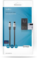 Nedis Optische Audiokabel - TosLink Male - TosLink Male - m - Rond - PVC - Antraciet - Doos - afbeelding 3