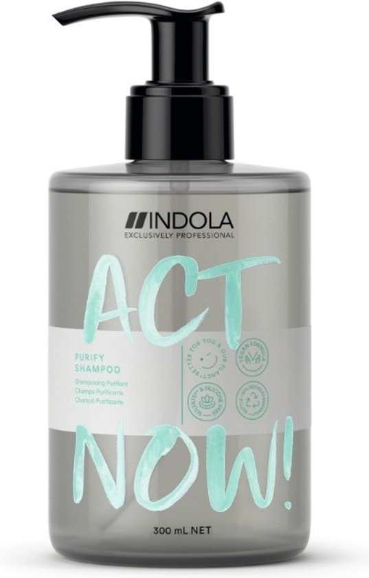 Indola - ActNow Purify Shampoo - 300ml - afbeelding 1