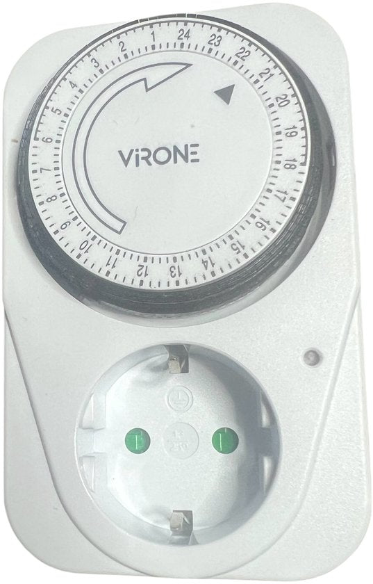 Virone MT-1 (GS) Mechanische Timer, Stopcontact 3500w, 15 Min Intervaltimer - afbeelding 1