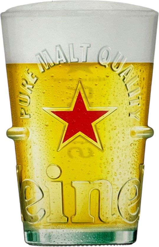6 x Bierglas Origineel Heineken Silver 250 ml - afbeelding 1