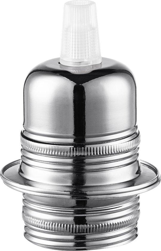 Home Sweet Home - E27 fItting - Geborsteld staal - 4/4/8.5cm - Rond - voor E27 lamphouder gemaakt van metaal - geschikt voor E27 lichtbron - - afbeelding 1