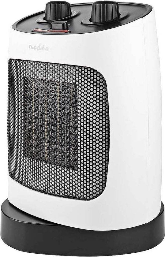 Nedis Keramische PTC-Ventilatorkachel - 1000 / 2000 W - 2 Verwarmingsmodi - Instelbare thermostaat - Draait automatisch - Oververhittingsbeveiliging - Omvalpreventie - afbeelding 11