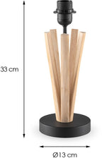 Home Sweet Home - Landelijke tafellamp voet Bindy voor lampenkap - 15/15/33cm - gemaakt van Hout - geschikt voor E27 LED lichtbron - voor lampenkap - afbeelding 2