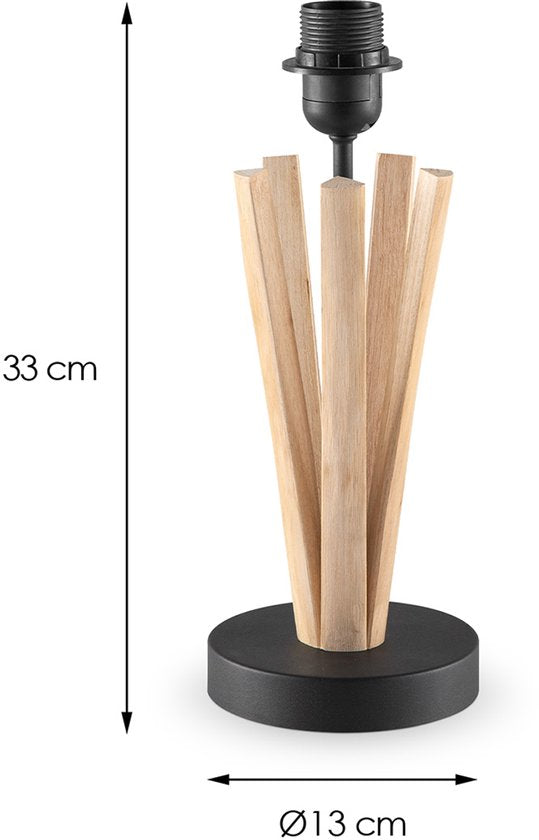 Home Sweet Home - Landelijke tafellamp voet Bindy voor lampenkap - 15/15/33cm - gemaakt van Hout - geschikt voor E27 LED lichtbron - voor lampenkap - afbeelding 2
