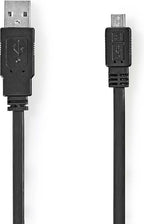 Nedis USB-Kabel - USB 2.0 - USB-A Male - USB Micro-B Male - 480 Mbps - Vernikkeld - 1.00 m - Plat - PVC - Zwart - Envelop - afbeelding 1