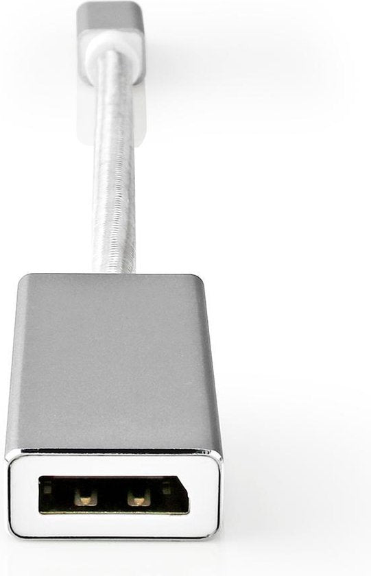 Nedis Mini DisplayPort-Kabel - DisplayPort 1.2 - Mini-DisplayPort Male - DisplayPort Female - 21.6 Gbps - Verguld - 0.20 m - Rond - Gevlochten - Zilver - Cover Window Box - afbeelding 2