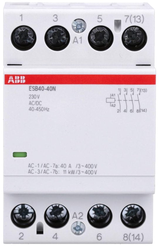 ABB ESB40-40N-06 Installatie Contactor 40A 4NO 0NC 230V - afbeelding 4