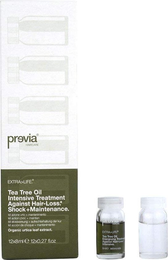 Extra>Life Tea Tree Oil Treatment against Hair Loss - Shock + Maintenance 12x8ml - afbeelding 1