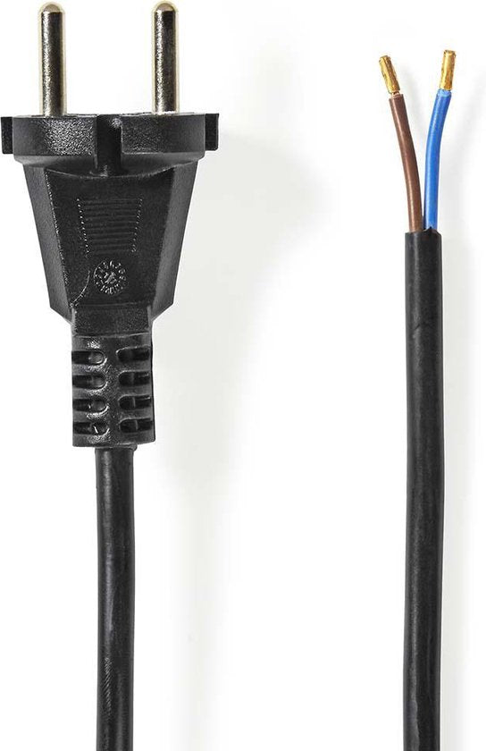 Nedis Stroomkabel voor Stofzuiger - m - Type-F (CEE 7/7) - 250 V AC - 16 A - Zwart - PVC - afbeelding 2