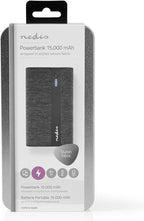 Nedis Powerbank - 15000 mAh - 2x 2.0 A - Outputs: 2 - Output: 2x USB-A - Inputs: 1x Micro USB - Lithium-Polymeer - afbeelding 10