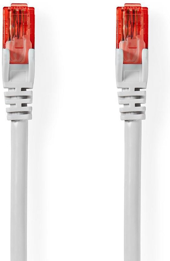 CAT6 Netwerkkabel - RJ45 Male - RJ45 Male - U/UTP - 20.0 m - Rond - PVC - Wit - Envelop - afbeelding 1