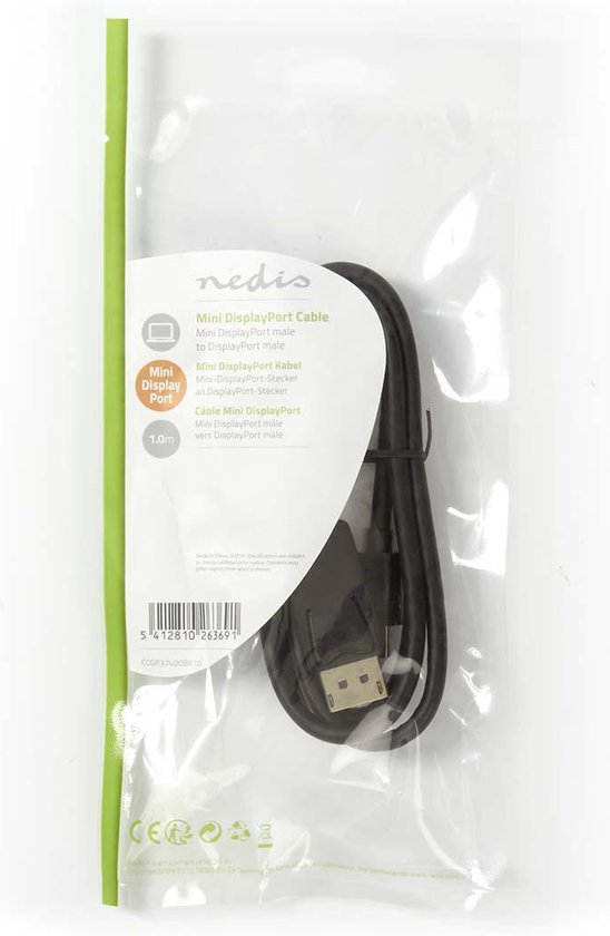 Mini-DisplayPort - | Mini-DisplayPort Male - DisplayPort Male | m | - afbeelding 2