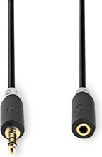 Nedis Stereo-Audiokabel - 3,5 Male - 3,5 Female - Verguld - m - Rond - Antraciet - Doos - afbeelding 1