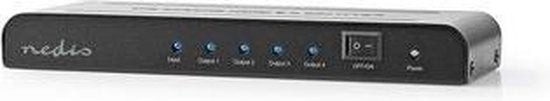 Nedis HDMI-Splitter - 4-Poorts poort(en) - HDMI Input - 4x HDMI Output - 4K@60Hz - 18 Gbps - Metaal - Antraciet - afbeelding 11