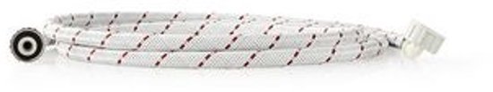 Nedis Nylon Toevoerslang - 3/4'' - 3/4'' - 10 Bar - 2.50 m - Toepassing: Schotel / Wasmachine - Nylon - Rood / Wit - afbeelding 4