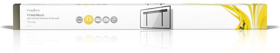 Nedis Vaste TV-Muurbeugel - 37 - 70 " - Maximaal schermgewicht: 65 kg - Minimale muurafstand: 9 mm - Staal - Zwart - afbeelding 3