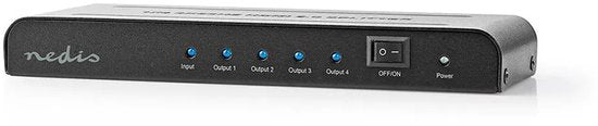 Nedis HDMI-Splitter - 4-Poorts poort(en) - HDMI Input - 4x HDMI Output - 4K@60Hz - 18 Gbps - Metaal - Antraciet - afbeelding 14