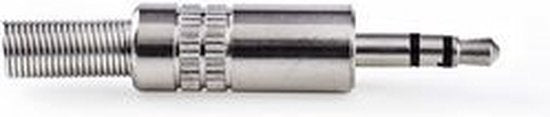 Nedis 3,5 mm Audioconnector - Recht - Male - Vernikkeld - Solderen - Diameter kabelinvoer: 3.8 mm - Metaal - Zilver - 25 Stuks - Polybag - afbeelding 10