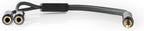 Nedis Stereo-Audiokabel - 3,5 mm Male - 2x 3,5 mm Female - Verguld - 0.20 m - Rond - Grijs / Gun Metal Grijs - Cover Window Box - afbeelding 1