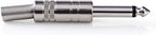 Nedis 6,35 mm Audioconnector - Recht - Male - Vernikkeld - Soldeer - Diameter kabelinvoer: 6.8 mm - Metaal - Metaal - Polybag - 25 Stuks - afbeelding 8