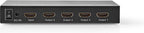 Nedis HDMI-Splitter - 4-Poorts poort(en) - HDMI Input - 4x HDMI Output - 4K@30Hz - 3.4 Gbps - Metaal - Antraciet - afbeelding 2