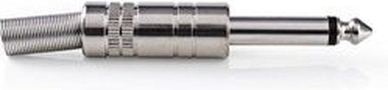 Nedis 6,35 mm Audioconnector - Recht - Male - Vernikkeld - Soldeer - Diameter kabelinvoer: 6.8 mm - Metaal - Metaal - Polybag - 25 Stuks - afbeelding 9