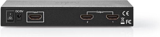 HDMI-Splitter - 2 poort(en) - HDMI Input - 2x HDMI Output - 4K@30Hz - 3.4 Gbps - Metaal - Antraciet - afbeelding 2