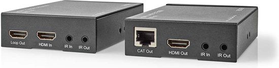 Nedis HDMI-Extender - Over Cat6 - tot 60 m - 4K@60Hz - 18 Gbps - Metaal - Antraciet - afbeelding 4