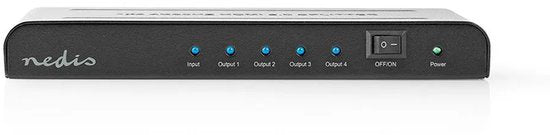 Nedis HDMI-Splitter - 4-Poorts poort(en) - HDMI Input - 4x HDMI Output - 4K@60Hz - 18 Gbps - Metaal - Antraciet - afbeelding 13