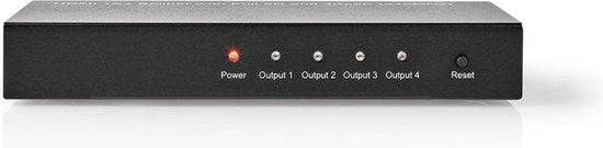 Nedis HDMI-Splitter - 4-Poorts poort(en) - HDMI Input - 4x HDMI Output - 4K@30Hz - 3.4 Gbps - Metaal - Antraciet - afbeelding 15