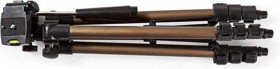 Nedis Statief - Maximaal draagvermogen: 1.5 kg - Minimale werkhoogte: 35.0 cm - Maximale werkhoogte: 106.0 cm - 3 Segmenten - Pan & Tilt - Inclusief reistas - ABS / Aluminium - Brons / Zilver - afbeelding 6