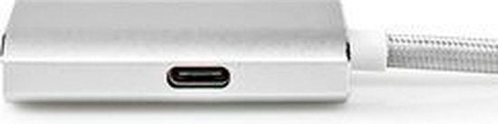 Nedis USB-C Adapter - USB 3.2 Gen 1 - USB-C Male - HDMI Output - 4K@60Hz - Power delivery - 2.00 m - Rond - Verguld - Gevlochten / Nylon - Zilver - Cover Window Box - afbeelding 7